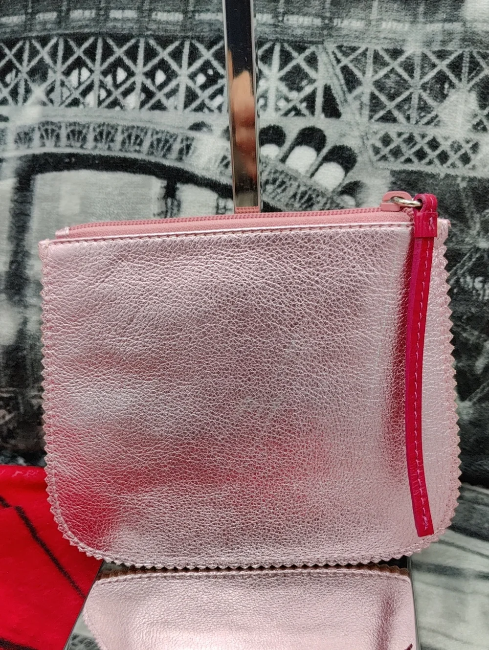 Brighton Pink Metallic Pouch